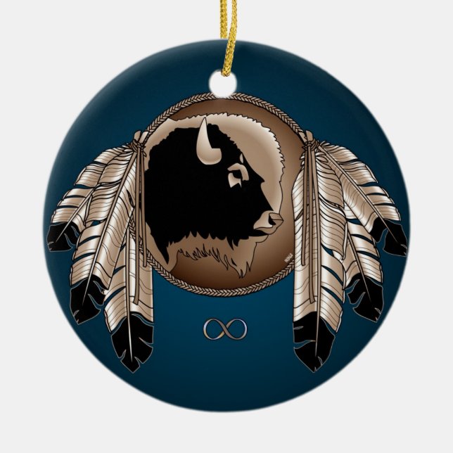 Adorno De Cerámica Metis Gifts Ornament First Nations Metis Keepsakes (Frente)