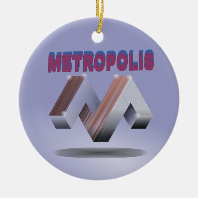Adorno De Cerámica metrópolis (Frente)