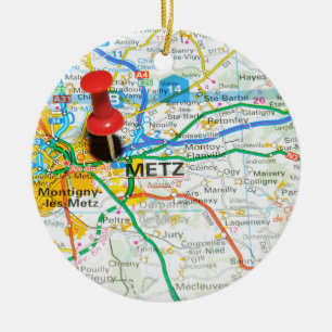 Adorno De Cerámica Metz, Francia