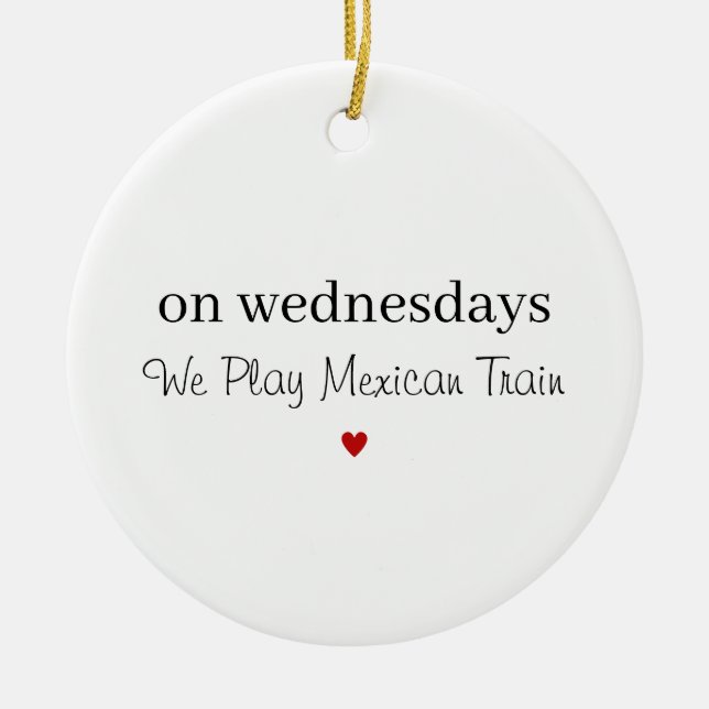 Adorno De Cerámica Mexican Train, Game Night,  Keepsake Mexican Train (Frente)
