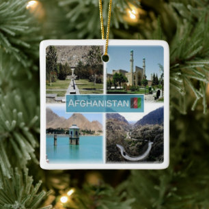 Adorno De Cerámica MEZQUITA zAF006 EN HERAT, Lago Qargha, Afganistán,