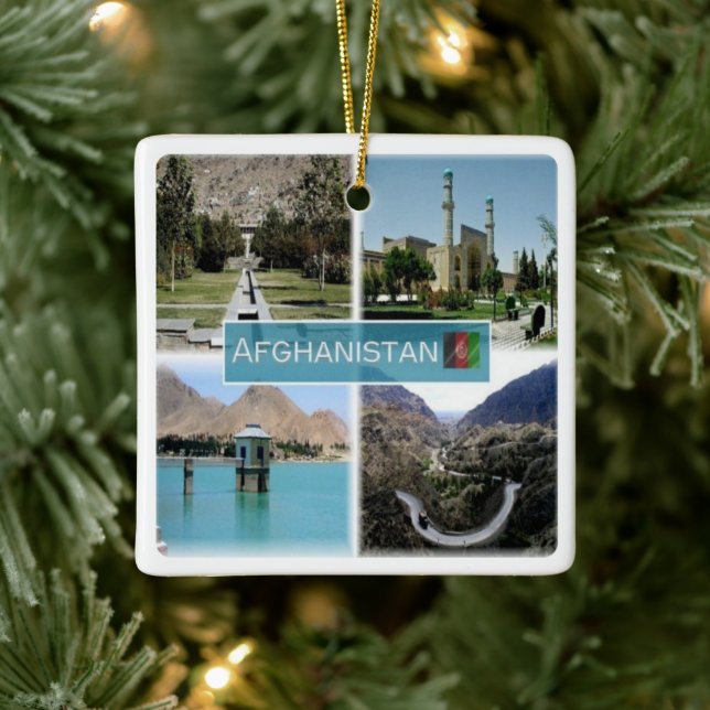 Adorno De Cerámica MEZQUITA zAF006 EN HERAT, Lago Qargha, Afganistán, (Árbol)