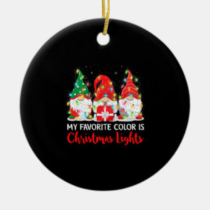 Adorno De Cerámica Mi Color Favorito Son Los Navidades Gnome Ligero