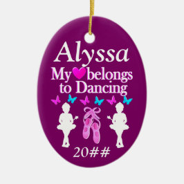 ADORNO DE CERÁMICA MI CORAZÓN PERTENECE AL ORNAMIENTO PERSONALIZADO D