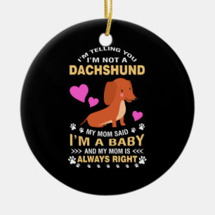 Adorno De Cerámica Mi Dachshund Es Mi Bebé