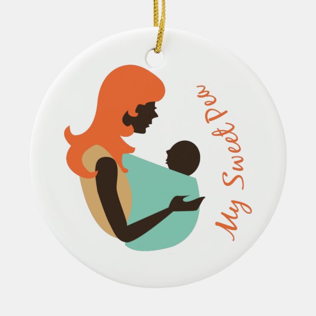 Adorno De Cerámica Mi dulce amor (Frente)