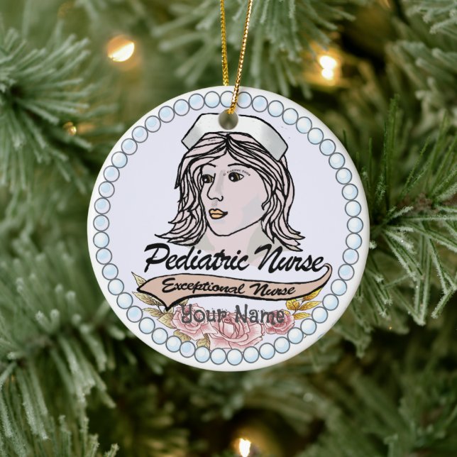 Adorno De Cerámica Mi enfermera pediátrica (Árbol)