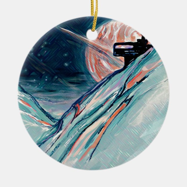 Adorno De Cerámica Mi futuro hogar en el espacio (Frente)