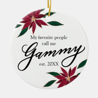 Adorno De Cerámica Mi gente favorita me llama Navidades Gammy