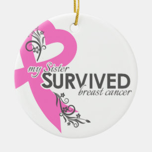 Adorno De Cerámica Mi hermana sobrevivió al cáncer de pecho