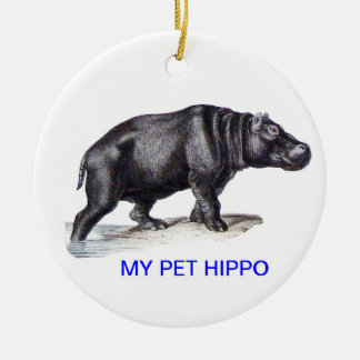 ADORNO DE CERÁMICA MI HIPOPÓTAMO DEL MASCOTA