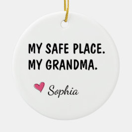 Adorno De Cerámica Mi Lugar Seguro Mi Abuela Personalizado