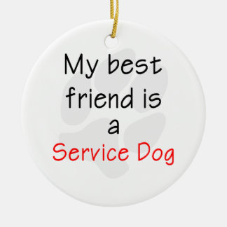 Adorno De Cerámica Mi mejor amigo es un perro del servicio