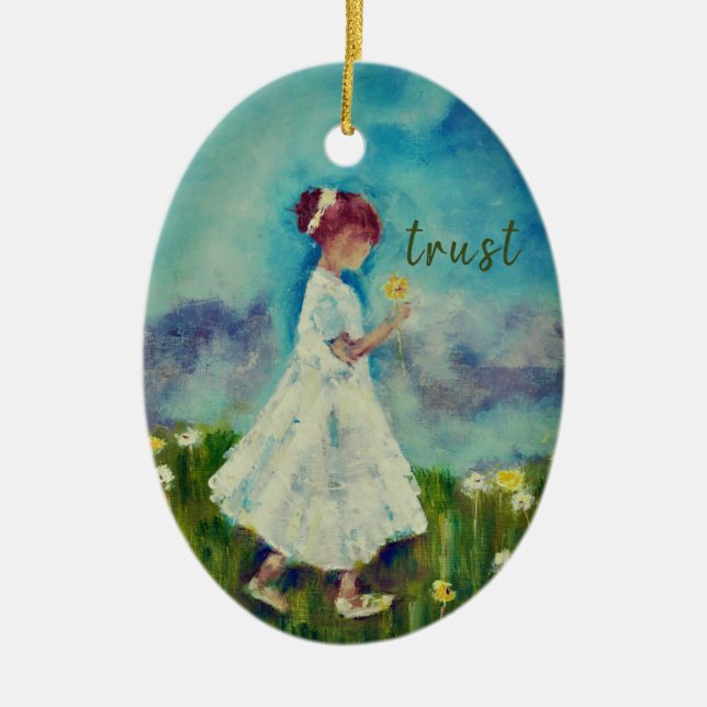 Adorno De Cerámica Mi Palabra: Confianza (Frente)