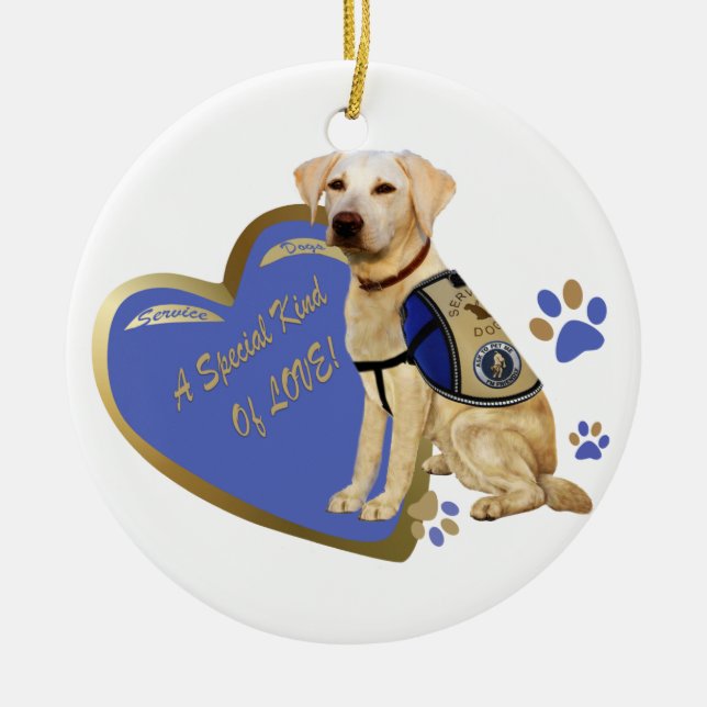 Adorno De Cerámica Mi perro del servicio una clase especial de (Frente)