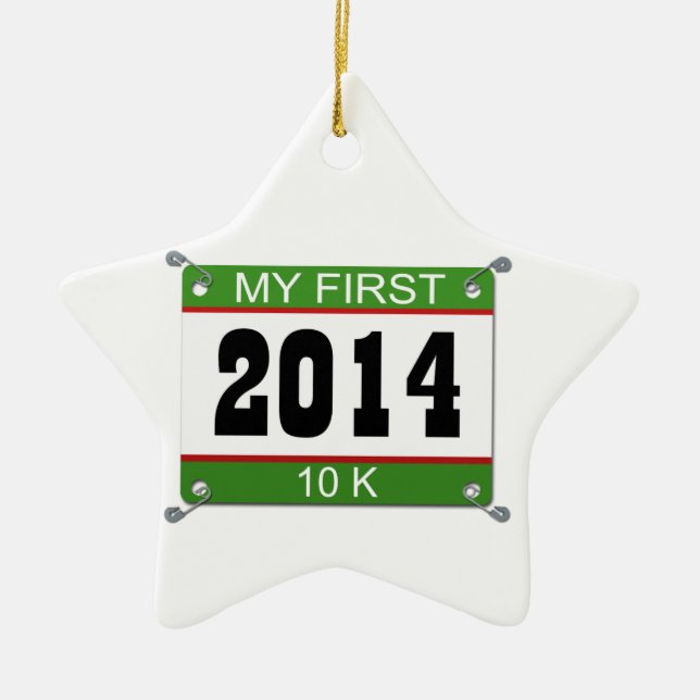 Adorno De Cerámica Mi primer 10K - 2014 (Frente)