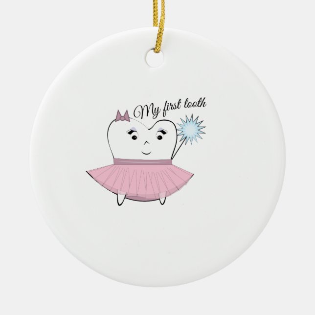 Adorno De Cerámica Mi primer diente (Frente)