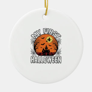 Adorno De Cerámica Mi primer Halloween Diseño de Camiseta Vintage par