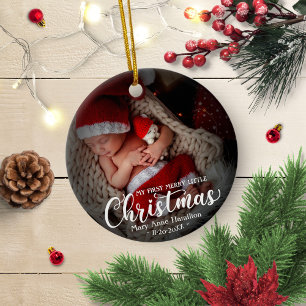 Adorno De Cerámica Mi primer hijo, Navidades recién nacidos, foto del