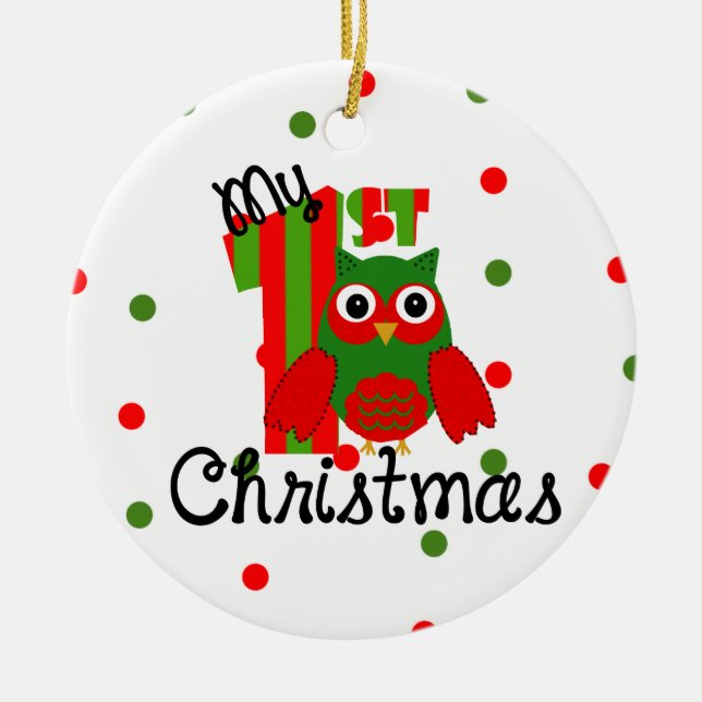 Adorno De Cerámica Mi primer navidad (Frente)