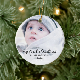 Adorno De Cerámica Mi primer Navidad Adorable y Caprichosa Foto de Be