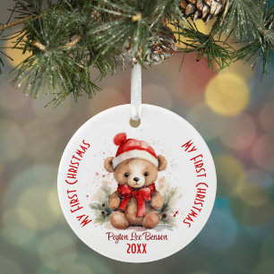 Adorno De Cerámica Mi primer Navidad de nombre personalizado de Navid