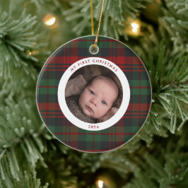 Adorno De Cerámica Mi Primer Navidad Nuevo Bebé Cuadro Foto Fiesta