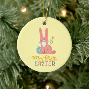 Adorno De Cerámica Mi primer Pascua