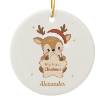 Mi Primer Reno de Navidad Personalizado para Bebé