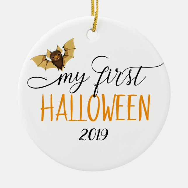 Adorno De Cerámica Mi primera fiesta de halloween (Frente)