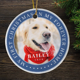 Adorno De Cerámica Mi primera Mascota navideña para siempre - moderna