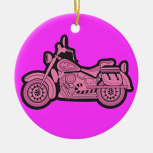 Adorno De Cerámica Mi primera motocicleta rosada