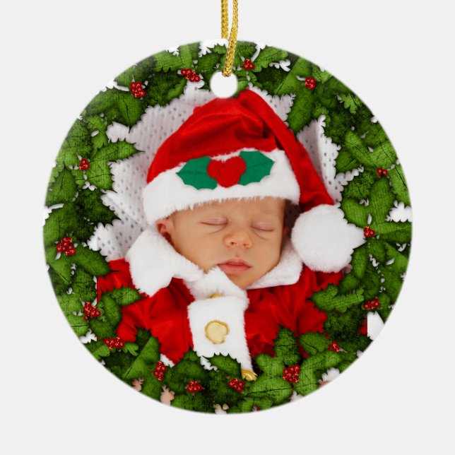 Adorno De Cerámica Mi primera Navidad (Frente)