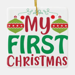 Adorno De Cerámica Mi primera Navidad