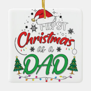 Adorno De Cerámica Mi Primera Navidad Como Papá Noel Divertido
