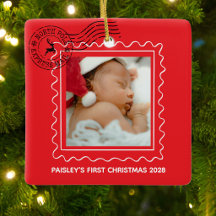 Mi Primera Navidad Postal Stamp Foto 