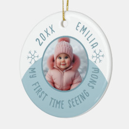 Adorno De Cerámica Mi primera vez veo fotos de personalizados de niev