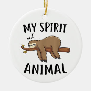 Adorno De Cerámica Mi regalo divertido del animal de mi espíritu pere