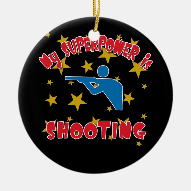 Adorno De Cerámica Mi superpotencia está tirando (Frente)