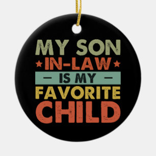 Adorno De Cerámica Mi yerno es mi hijo favorito Familia Groovy