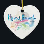 Adorno De Cerámica Miami Beach, Florida<br><div class="desc">Este colorido diseño abstracto de Miami Beach se ve genial en camisetas,  tazas,  gorras,  bolsas,  camisetas de perro y mucho más. Grandes regalos para todos.</div>