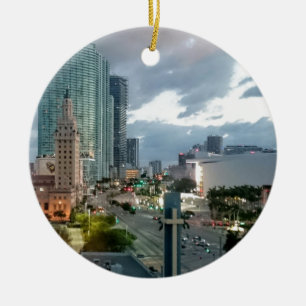 Adorno De Cerámica Miami céntrica
