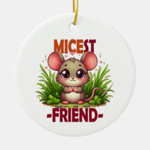 Adorno De Cerámica Micest Friend divertido juego de palabras Cute beb