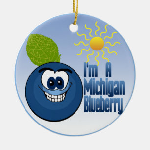 Adorno De Cerámica Michigan Blueberry