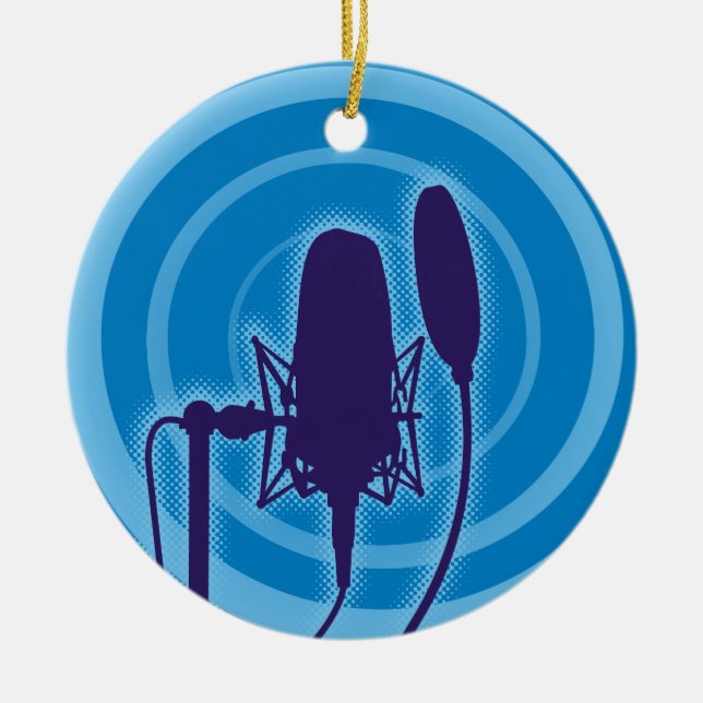 Adorno De Cerámica Micrófono de estudio (Frente)