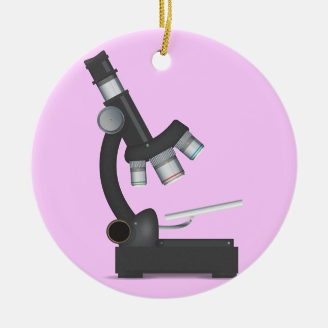 Adorno De Cerámica Microscopio (Frente)