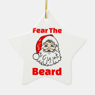 Adorno De Cerámica Miedo divertido la barba Papá Noel
