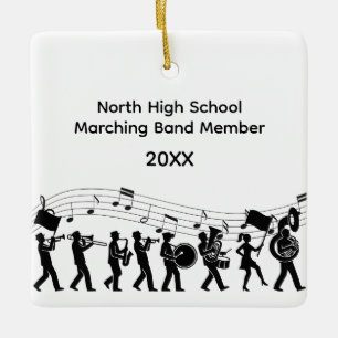 Adorno De Cerámica Miembro de la Banda de Marcha de la Escuela Secund