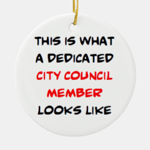 Adorno De Cerámica miembro del consejo municipal, dedicado