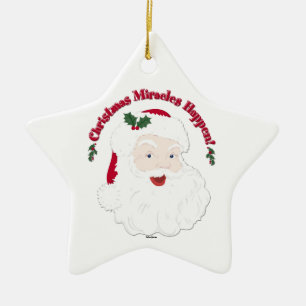 Adorno De Cerámica ¡Milagros de Navidad de Santa Vintage!
